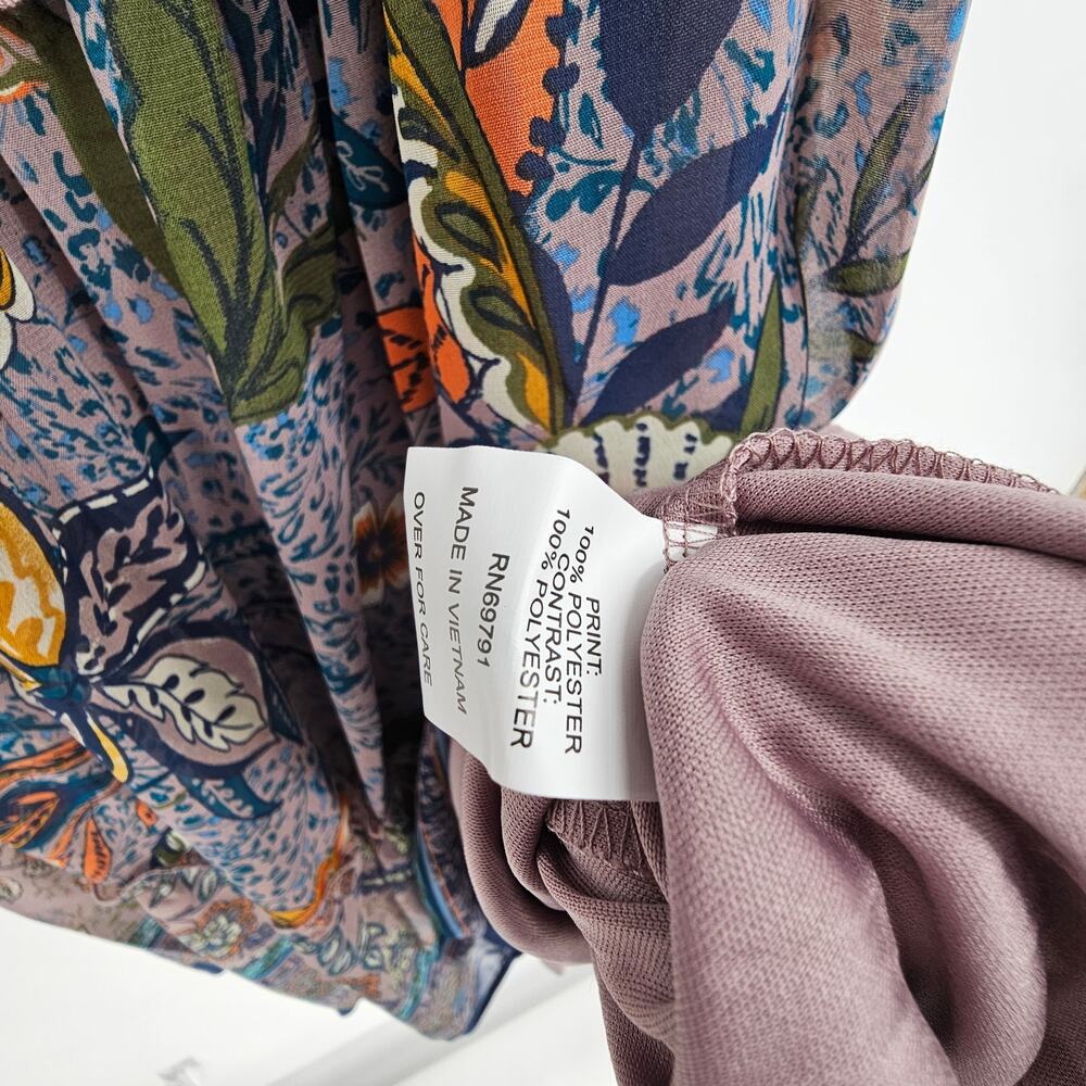 Figueroa & Flower Floral Bohemian Garden Whimsical Peasant Tiered Midi Skirt S - Picture 5 of 6